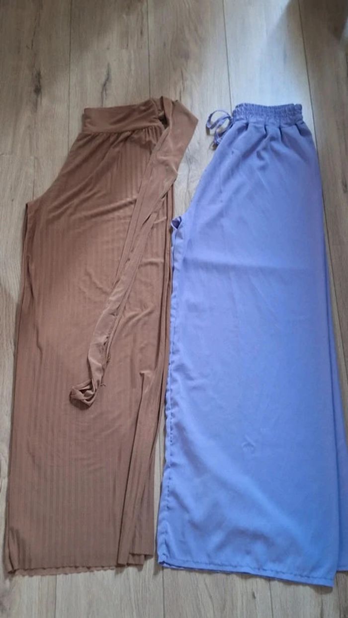 lot 2 palazzos pantalons amples