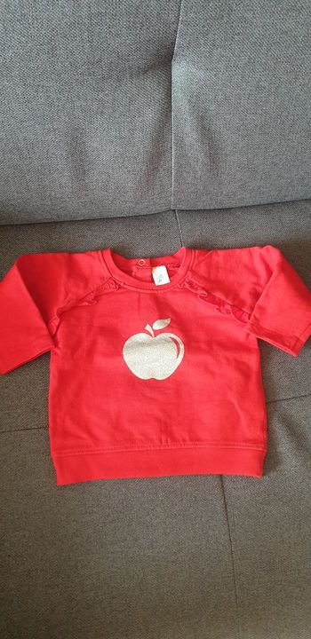 Sweet rouge motif pomme 6 mois