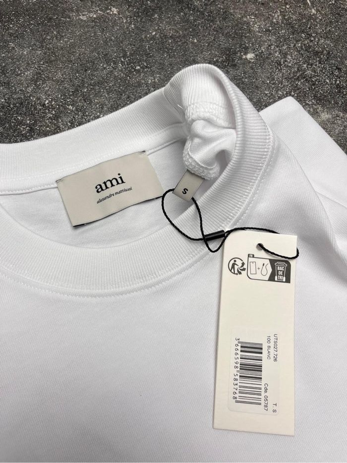 T-shirt blanc ami de cœur en coton biologique. - photo numéro 8