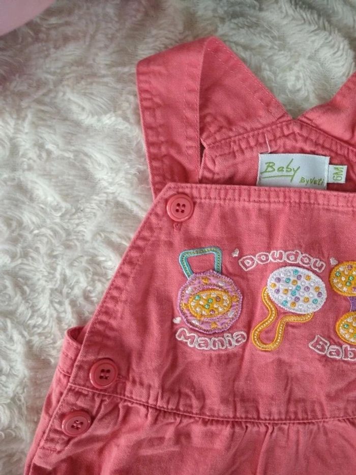 Combinaison barboteuse été Fille 6 mois Baby by Vet 100% coton - photo numéro 3