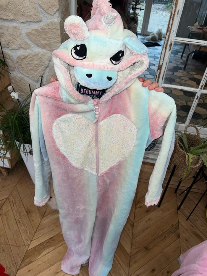 Pyjama combinaison begummy chaud polaire 13-14 ans 13 14 licorne costume polaire tout doux hiver