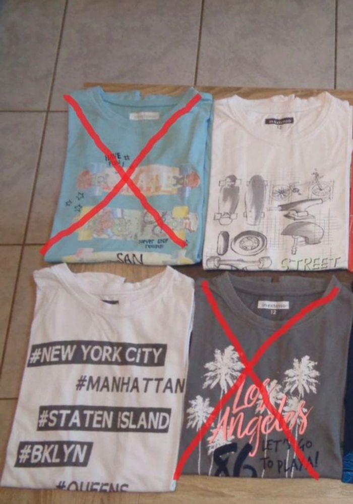 Tee shirt manches courtes garçon 12 ans