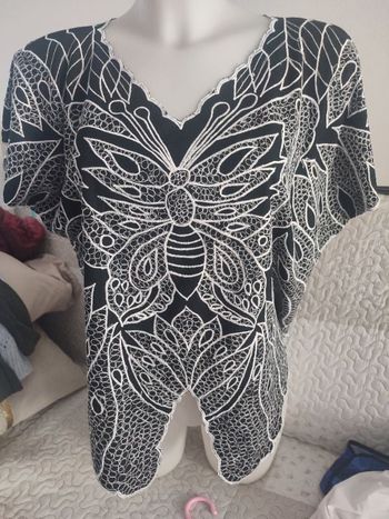 #kytieLfemme. Chemise blouse manches courtes taille L