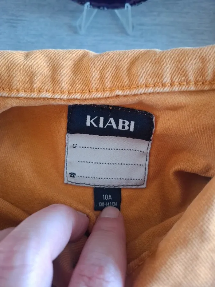Veste en jean moutarde taille 10 ans kiabi - photo numéro 2