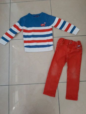 Ensemble pull + jean garçon 2 ans