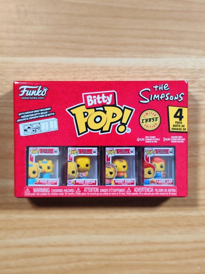 Boîte 4 Bitty Pop! - The Simpsons (avec Chase Lard Lad)