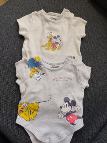 Lots de 2 bodies garçon bébé Disney