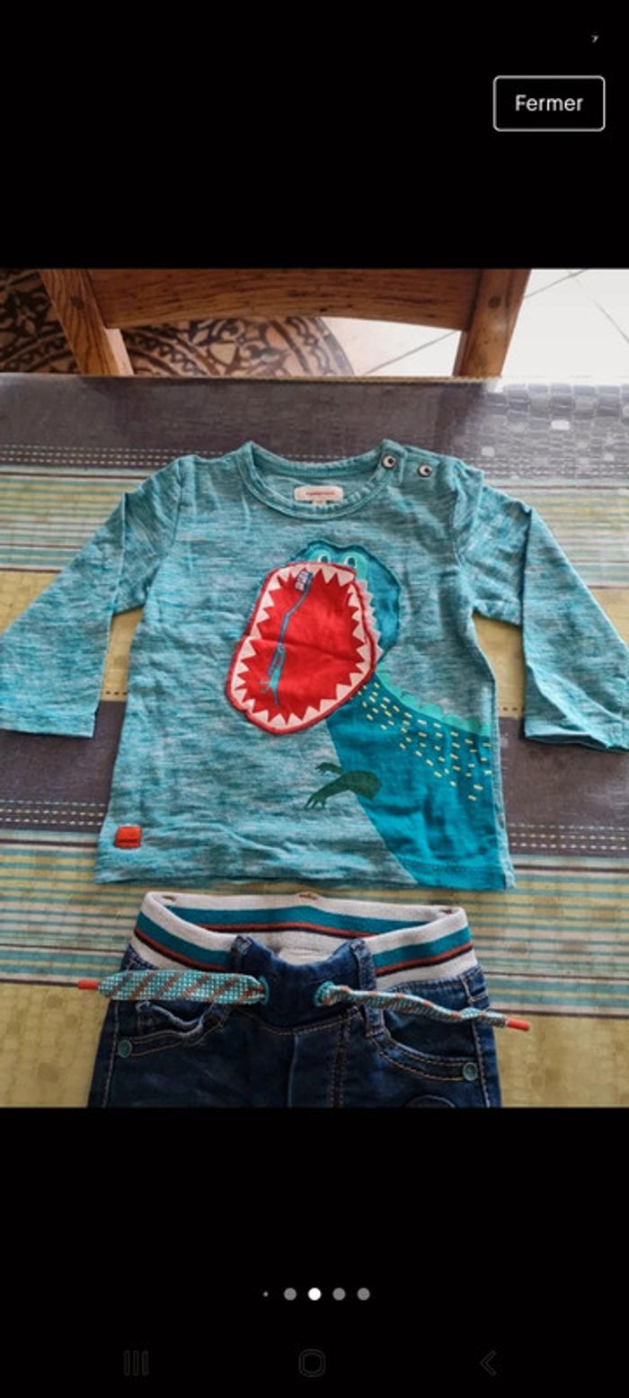 Ensemble Dinosaure Catimini 12 mois - photo numéro 2