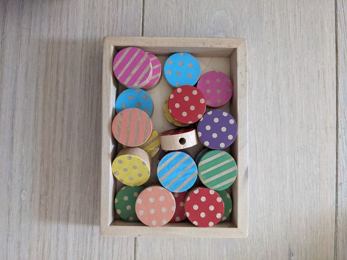 Perles en bois 2 faces