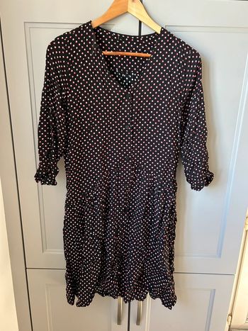Robe chemise blouse à pois viscose