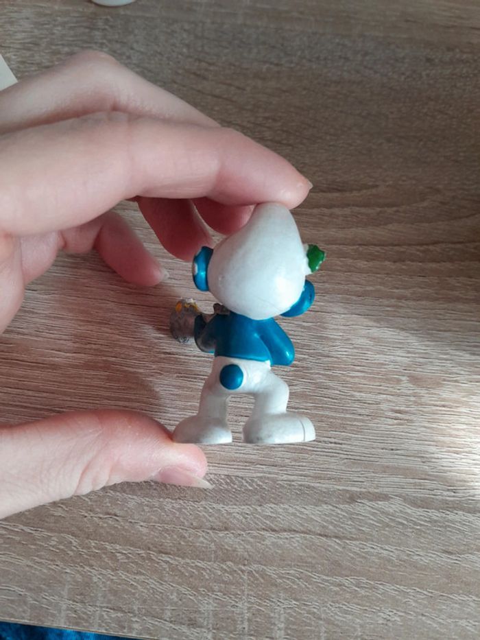 Magnifique figurine vintage stroumpf chasseur schleich - photo numéro 4