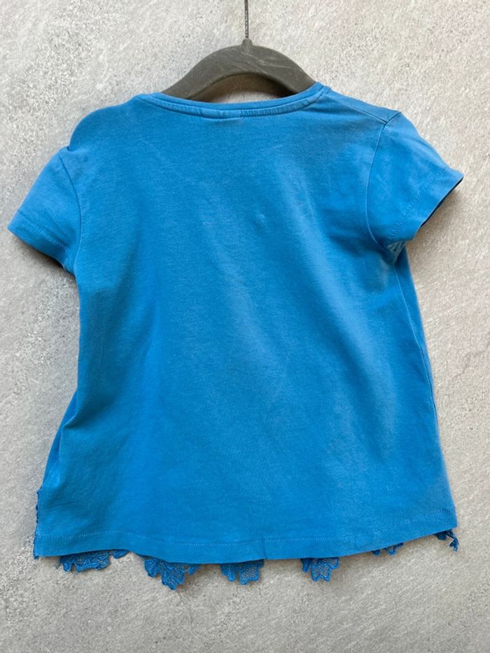Ensemble short en jean blanc Zara 4-5 ans et tee shirt bleu Zara - photo numéro 5