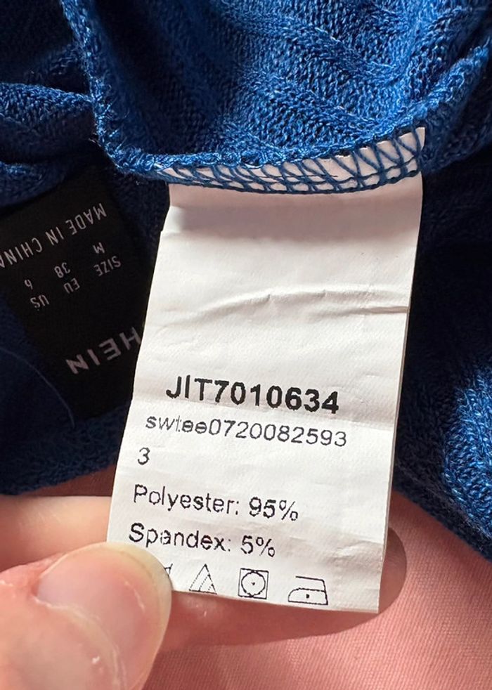 Crop-top asymétrique bleu roi 36-38 - photo numéro 7