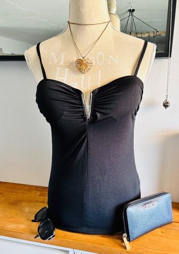 Top rembourré noir col v taille s 36 mosquitos