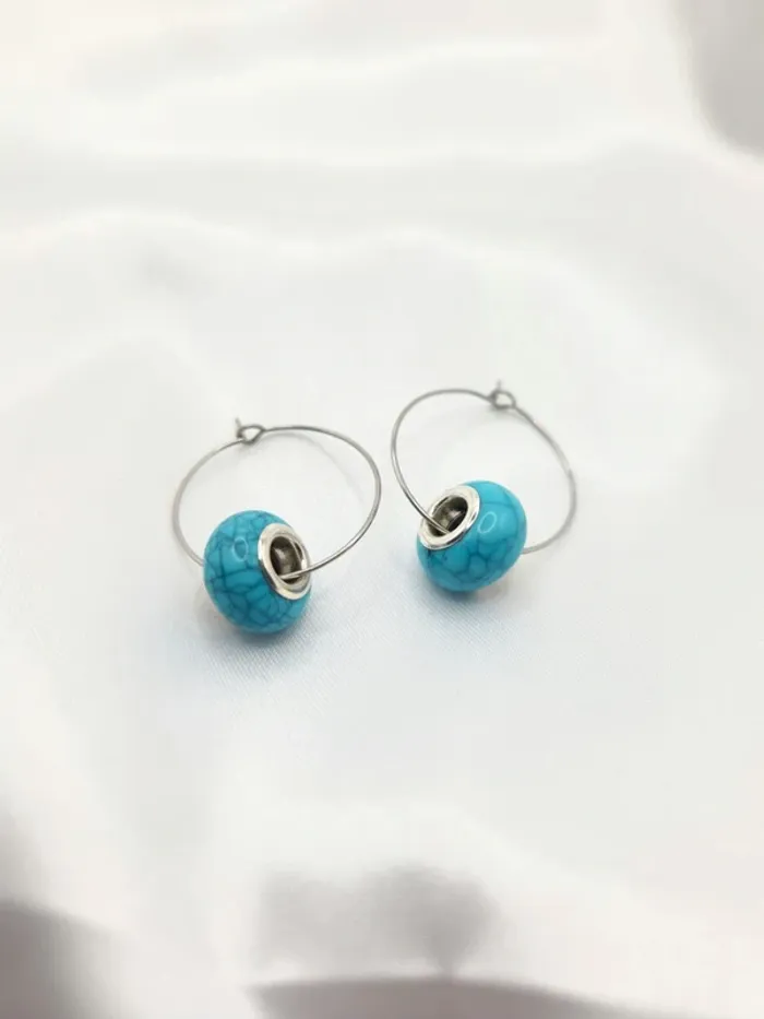 Boucles d'oreilles Créoles argentés hypoallergéniques - photo numéro 3