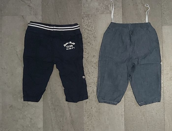 Pantalons x2, 6 mois garçon comme neufs - photo numéro 2