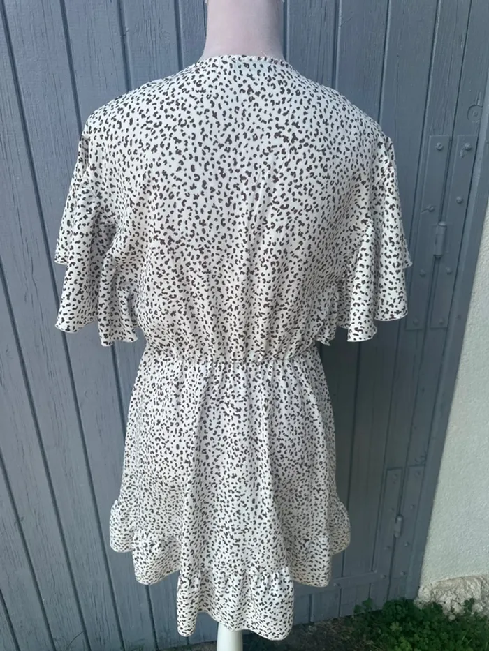 Robe d’été manches courtes imprimés beige marron shein 38/M - photo numéro 4