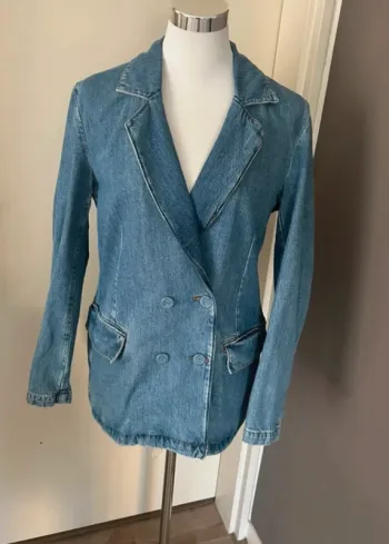 Zara, veste en jeans bleu femme, taille M/38