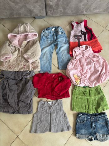 Lot vêtements fille 12 mois hiver
