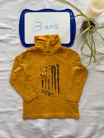 T-shirt / sous-pull col roulé manches longues - 3 ans - Tape à l’Oeil - TBE