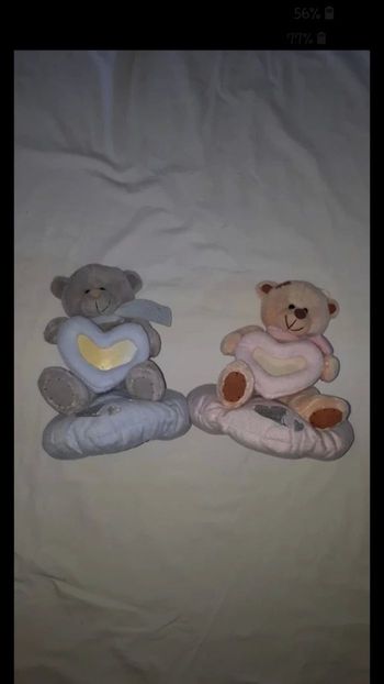 Lot de 2 porte photo en peluche