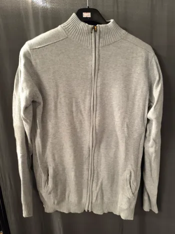 313123 Veste zippée grise garçon 14 ans in extenso