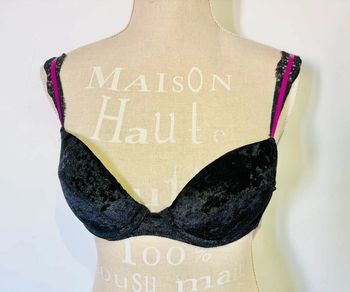 🎀 soutien gorge noir velours et dentelle taille 85 c