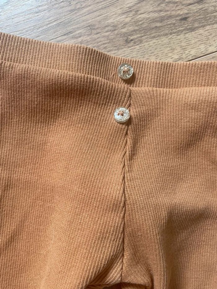 Legging côtelé camel/marron clair 12 mois - photo numéro 2