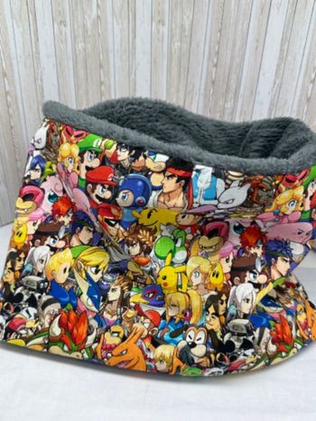 Snood tour de cou cache cou enfant super Mario  plusieurs taille et motifs au choix