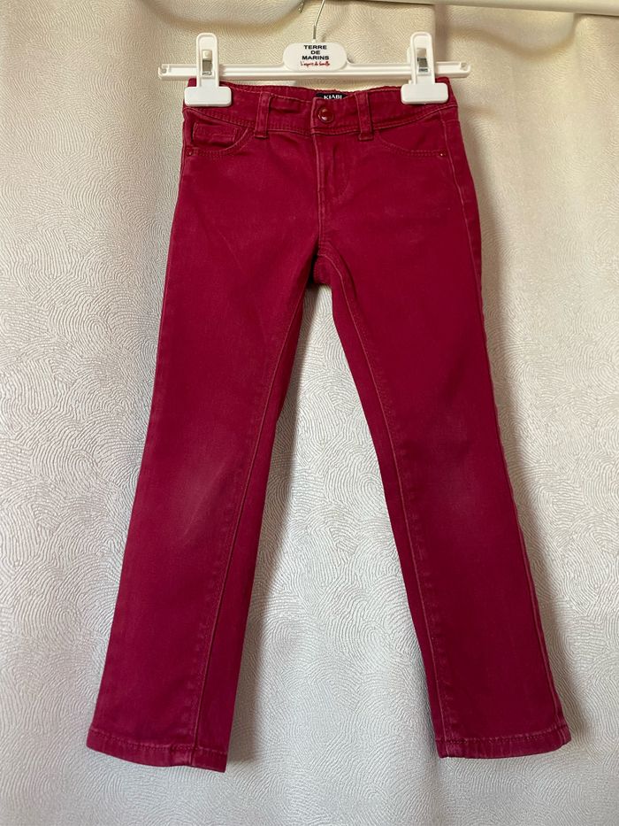 Pantalon jeans slim fit bordeaux 4 ans kiabi