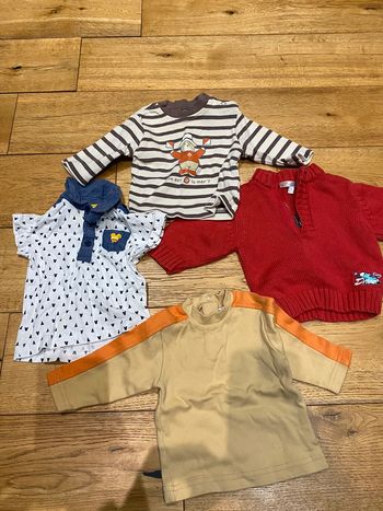 Lot de 4 hauts 3 mois