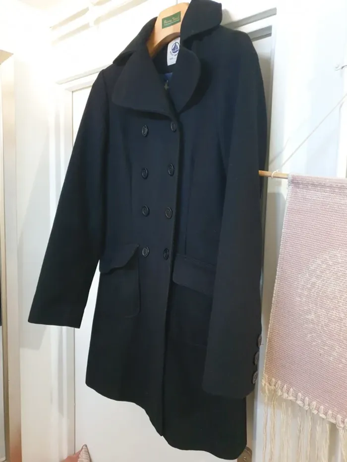 Manteau Caban Laine Petit Bateau Taille 14 ans - photo numéro 2