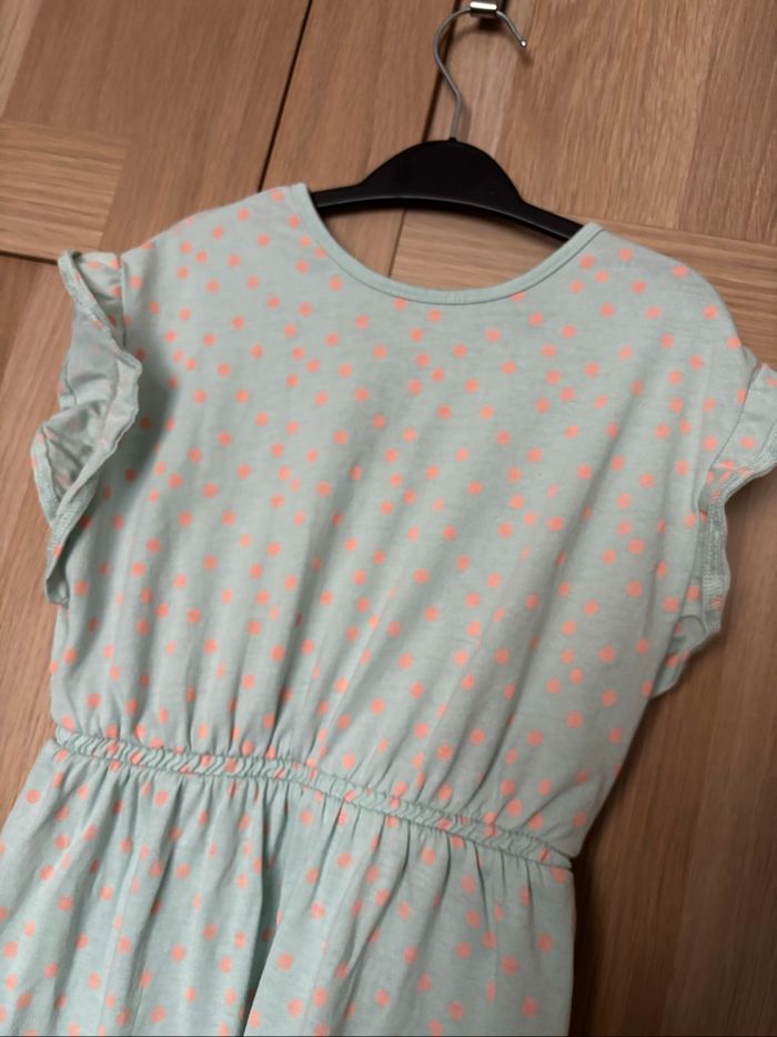 Robe bleu pois orange KIABI t.4ans - photo numéro 2