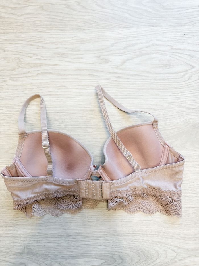 Soutien gorge rose poudré pailletée Gémo taille 90B - photo numéro 3