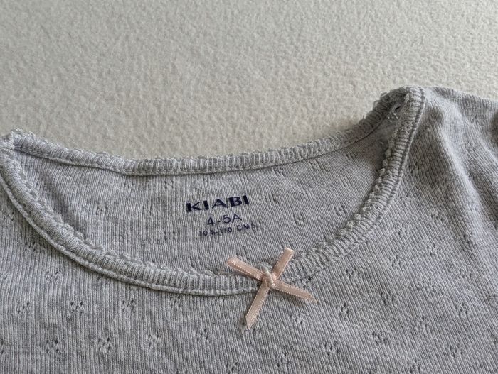 Lot de 2  Tshirts MC sous pull gris et blanc - 4/5A - Kiabi - photo numéro 8