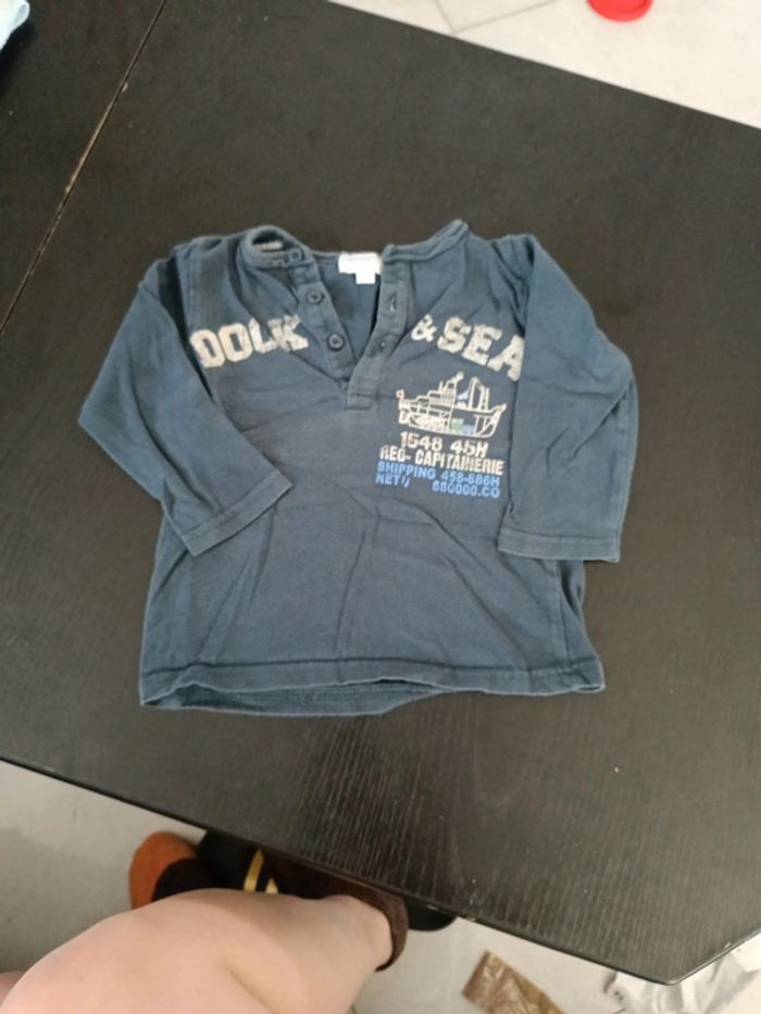 Tee shirt manches longues kimbaloo 18 mois