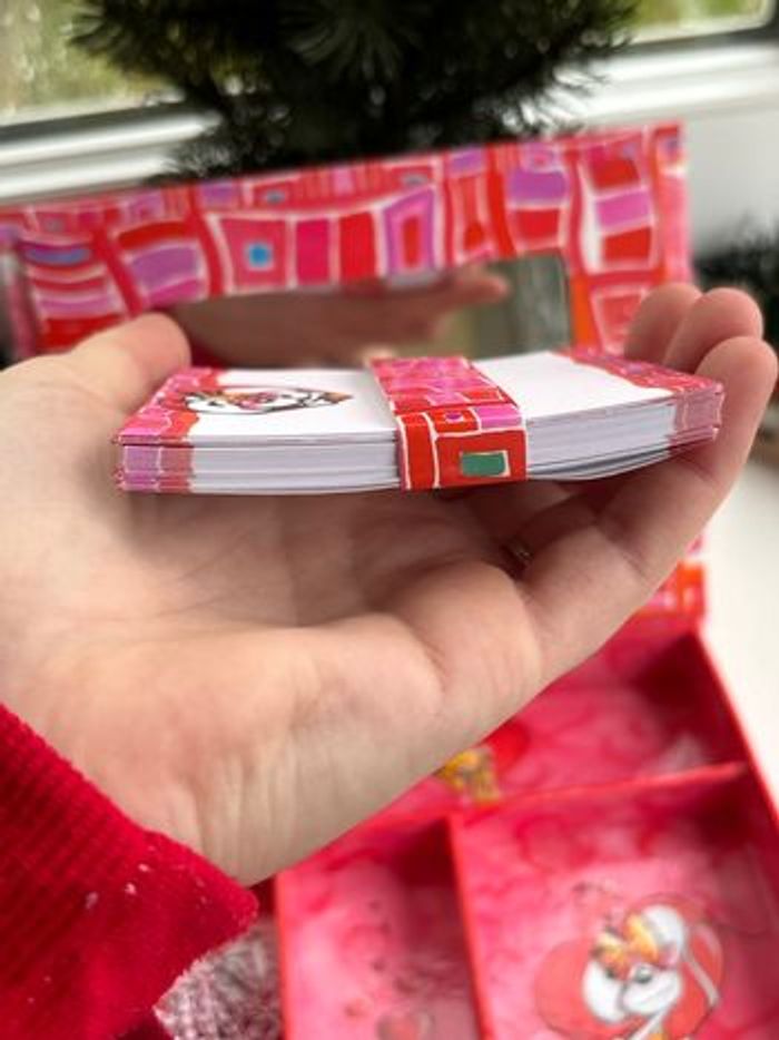 Coffret miroir rouge vintage diddl - avec papeterie d’origine - photo numéro 5