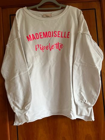 Sweat blanc April Vintage taille unique