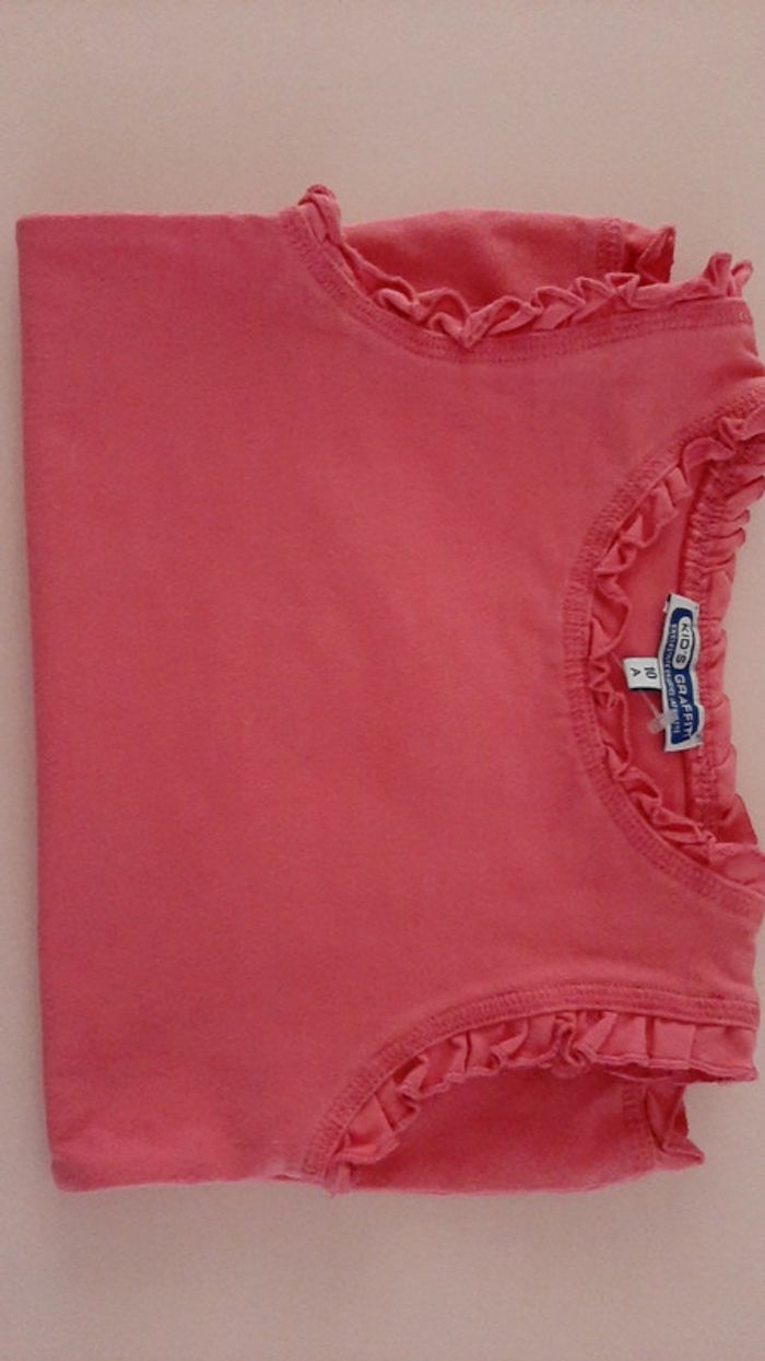 T shirt sans manche fille rose 10 ans - photo numéro 3