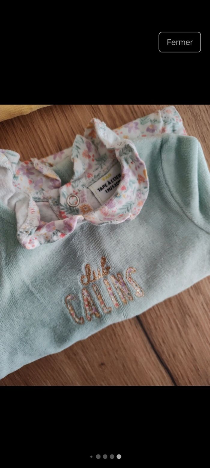 Lot de 3 pyjamas fille 1 mois  TAO - photo numéro 10