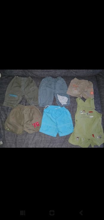 Lot shorts et 1 salopette