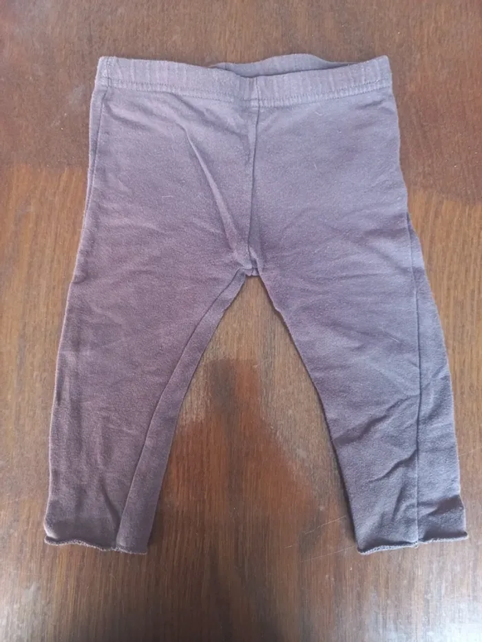 Legging mauve dpam 12mois 74cm