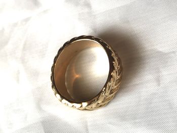 Bague Anneau Large Feuillage Feuilles Laurier Bijou Doré Fantaisie Femmes