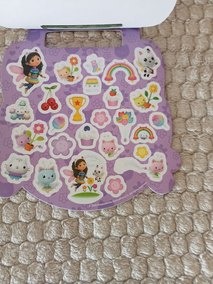 Carnet de 6 fiches stickers gabby chat - photo numéro 7