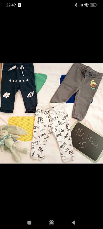 Lot de joggings 12 mois