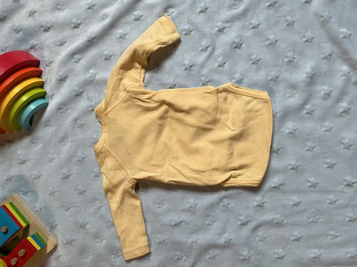 body manche longues jaune ouverture devant absorba 1 mois - photo numéro 8