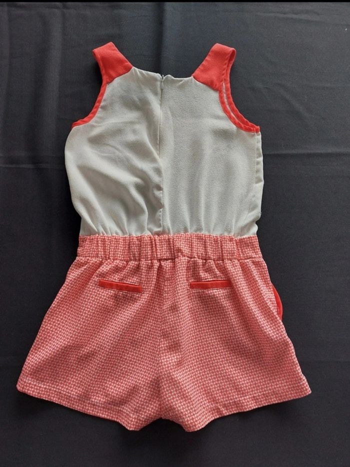 Combishort blanc et corail - photo numéro 2