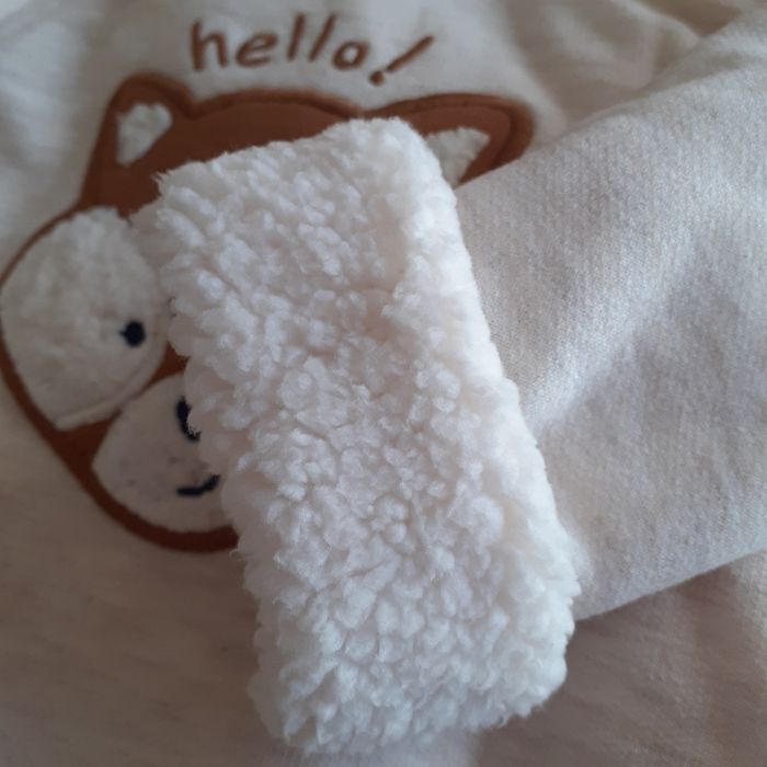 Neuf: Cardigan doublé+ capuche *taille 3 mois - photo numéro 4