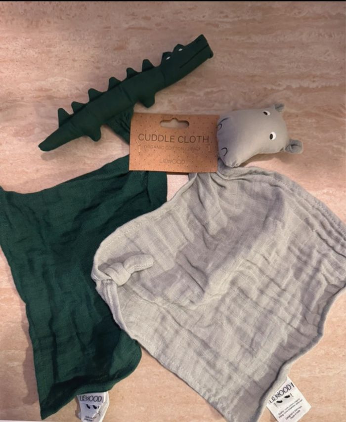 Doudou crocodile et hippopotame Liewdood