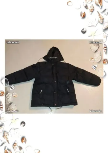 Blouson doudoune noir edeis taille 150 cm 12 ans